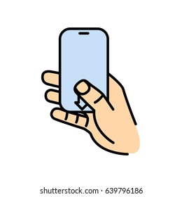 Touch screen gesture. Multi touch symbol for web site design and mobile apps. Simple linear vector pictogram on a white background.