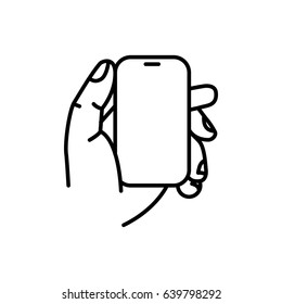 Touch Screen Gesture. Multi Touch Symbol For Web Site Design And Mobile Apps. Simple Linear Vector Pictogram On A White Background.