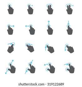 Touch screen gestures