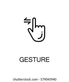 Touch screen gestures icon. Single high quality outline symbol for web design or mobile app. Thin line sign for design logo. Black outline pictogram on white background