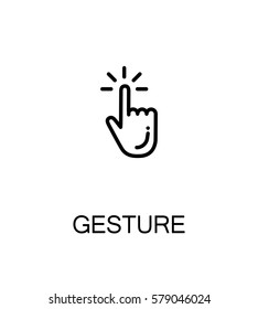 Touch screen gestures icon. Single high quality outline symbol for web design or mobile app. Thin line sign for design logo. Black outline pictogram on white background