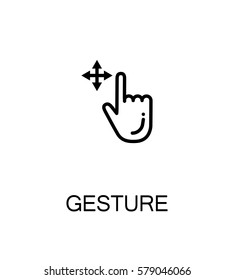 Touch screen gestures icon. Single high quality outline symbol for web design or mobile app. Thin line sign for design logo. Black outline pictogram on white background