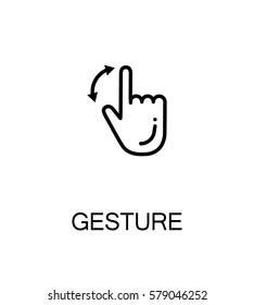 Touch screen gestures icon. Single high quality outline symbol for web design or mobile app. Thin line sign for design logo. Black outline pictogram on white background