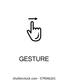 Touch screen gestures icon. Single high quality outline symbol for web design or mobile app. Thin line sign for design logo. Black outline pictogram on white background