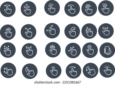 Touch Screen Gestures vector design
