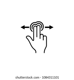 Touch Screen hand gesture pinch icon mobile