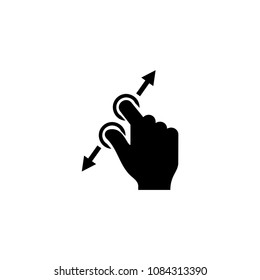 Touch screen hand gesture, pinch icon template