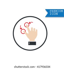 touch screen hand gestures icon