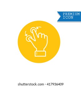 touch screen hand gestures icon