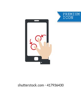 touch screen hand gestures icon