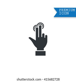 touch screen hand gestures icons