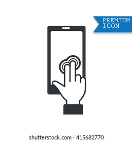 touch screen hand gestures icons