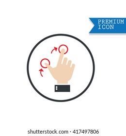 touch screen hand gestures icons