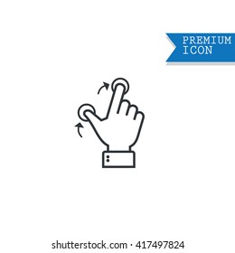 touch screen hand gestures icons