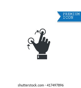 touch screen hand gestures icons