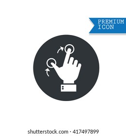touch screen hand gestures icons