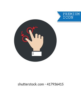 touch screen hand gestures icons