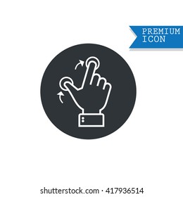 touch screen hand gestures icons