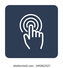 Touch Screen With Hand Icon Vector