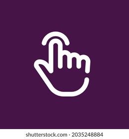 icono de pantalla táctil para sitios web de negocios, aplicaciones y muchos más