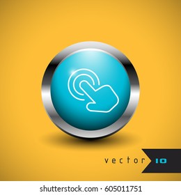 Touch screen icon button vector illustration