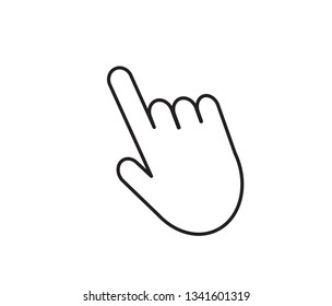 Touch screen icon. Click hand icon. Vector illustration. on white background