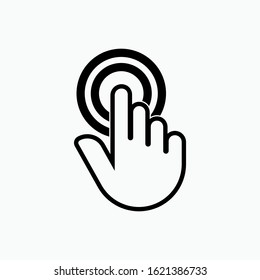 Touch Screen Icon. Direction to Device Access - Vector Sign & Trendy Symbol.