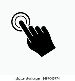 Touch Screen Icon.  Finger Gesture Symbol for Design, Presentation, Website or Apps Elements - Vector.
