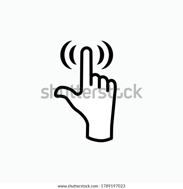 Touch Screen Icon. Finger Gesture on Device\
Symbol - Vector.