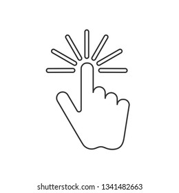 Touch Screen Icon. Finger's Gesture Illustration As A Simple Vector Sign & Trendy Symbol for Design and Websites, Presentation or Mobile Application.