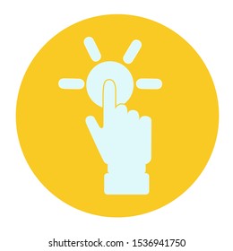 Touch screen icon. Flat design vector illustration.