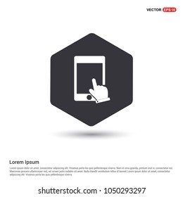 Touch Screen Icon Hexa White Background icon template