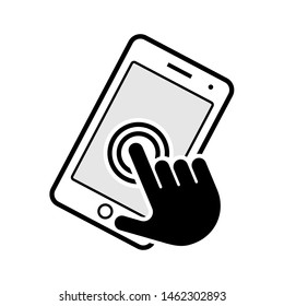
Touch Screen Icon. Illustration to Operate Smartphone As A Simple Vector Sign & Trendy Symbol for Design,  Websites, Presentation or Mobile Application. 