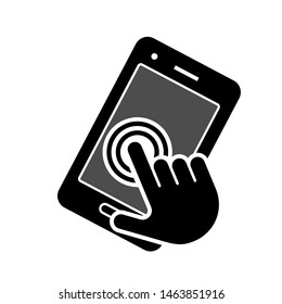 Touch Screen Icon. Illustration to Operate Smartphone As A Simple Vector Sign & Trendy Symbol for Design,  Websites, Presentation or Mobile Application. 