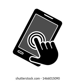 Touch Screen Icon. Illustration to Operate Smartphone As A Simple Vector Sign & Trendy Symbol for Design,  Websites, Presentation or Mobile Application. 