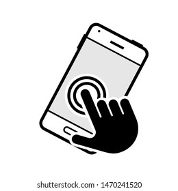  Touch Screen Icon. Illustration to Operate Smartphone. Applied as Trendy Symbol for Design Elements, Websites, Presentation and Application - Vector. 