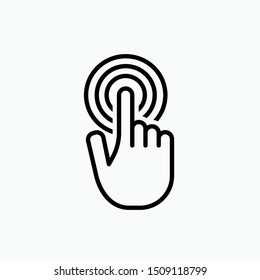 Touch Screen Icon. Illustration to Operate Smartphone As A Simple Vector Sign & Trendy Symbol for Design,  Websites, Presentation or Mobile Application. 