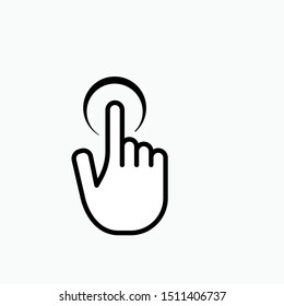 Touch Screen Icon. Illustration to Operate Smartphone As A Simple Vector Sign & Trendy Symbol for Design,  Websites, Presentation or Mobile Application. 