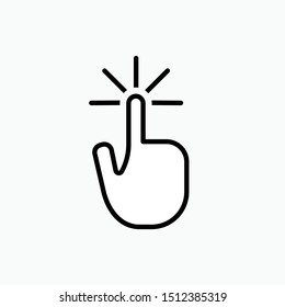 Touch Screen Icon. Illustration to Operate Smartphone As A Simple Vector Sign & Trendy Symbol for Design,  Websites, Presentation or Mobile Application. 