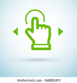 Touch screen icon. Isolated minimal single flat icon. Line vector icon for websites and mobile minimalistic flat design.