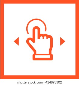 Touch screen icon. Isolated minimal single flat icon. Line vector icon for websites and mobile minimalistic flat design.