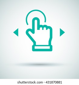 Touch screen icon. Isolated minimal single flat icon. Line vector icon for websites and mobile minimalistic flat design.