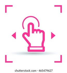 Touch screen icon. Isolated minimal single flat icon. Line vector icon for websites and mobile minimalistic flat design.