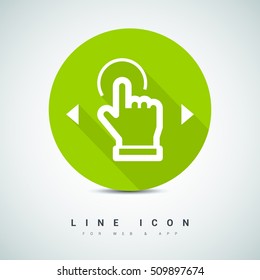Touch screen icon. Isolated minimal single flat icon. Line vector icon for websites and mobile minimalistic flat design.
