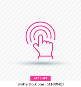 Touch screen icon. Isolated minimal single flat icon. Line vector icon for websites and mobile minimalistic flat design.