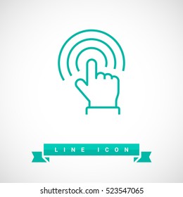 Touch screen icon. Isolated minimal single flat icon. Line vector icon for websites and mobile minimalistic flat design.