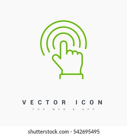 Touch screen icon. Isolated minimal single flat icon. Line vector icon for websites and mobile minimalistic flat design.