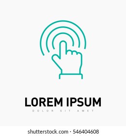 Touch screen icon. Isolated minimal single flat icon. Line vector icon for websites and mobile minimalistic flat design.