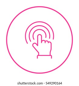 Touch screen icon. Isolated minimal single flat icon. Line vector icon for websites and mobile minimalistic flat design.