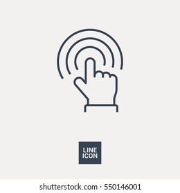 Touch screen icon. Isolated minimal single flat icon. Line vector icon for websites and mobile minimalistic flat design.